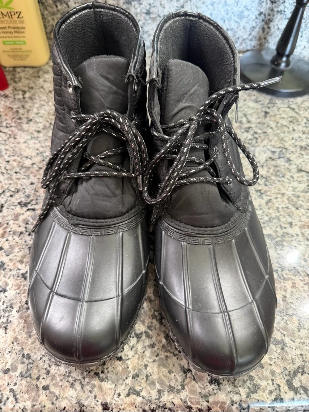 Men's Black Waterproof Duck Boot - Classic Winter Shoe